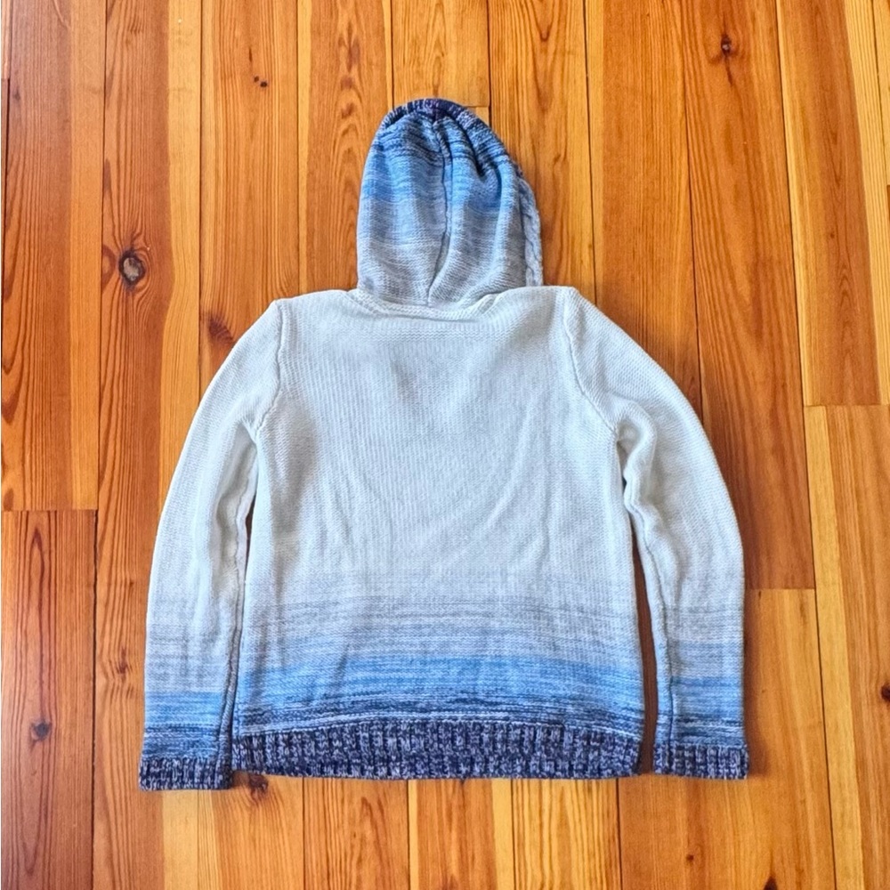 Faherty Blue and White Gradient Hooded Sweater - Picture 2 of 7